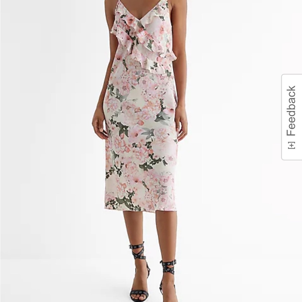 Express floral midi dress NWT